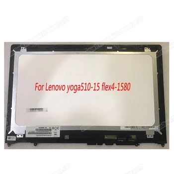 15.6 LCD érintőképernyő Digitalizáló Közgyűlés A Lenovo ideaPad Yoga 510-15IKB 510-15ISK Flex 4-1580 4-1570 80VC 80VE 80S8 80SB FHD