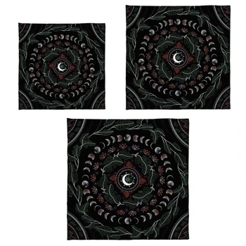 B36F Tarot Kártya Terítő Oltárok Ruhával Hold Fázisai Astrologys Terítő Jövendölés Kártya Szőnyeg Kárpit Fali Dekoráció