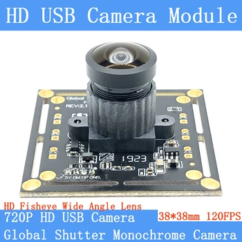 Széles Látószög 150° 720P Global Shutter Monokróm 120FPS MJPEG USB Kamera Modul Nagy Sebességű OTG UVC Linux Felügyeleti Webkamera