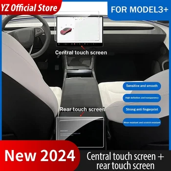 YZ Edzett Üveg Fólia Védő Új Tesla Model 3-Y Highland 2024 Hátsó Sor közepén Ellenőrzési Touch Képernyő Védő Fólia