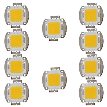 10X 100W LED Lámpa nagyteljesítményű Chip DIY Lámpa-Fény-Világítás, Meleg Fehér