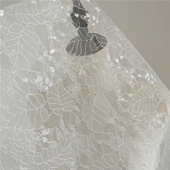 1meter nehéz francia csipke esküvői ruha szövet szövet super fairy a gyönyörű levél applied fejfedőt