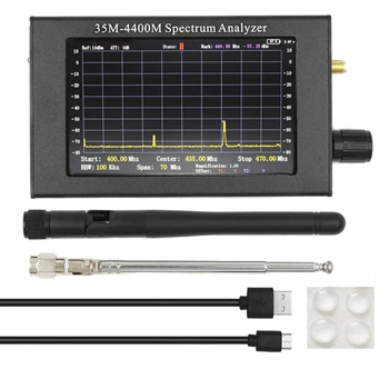 4.3 Inch TFT Színes LCD Képernyő Kézi Hordozható Spektrum Analizátor, 35M-4400Mhz spektrumelemző Kézi spektrumanalizátor