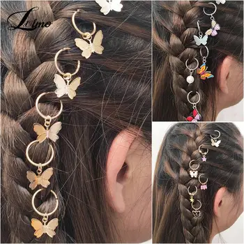 6db Pillangó, Csillag Medál hajcsat A Nők Zsinór Divatos Fém Gyűrűk DIY Nyugati Stílusú Kiegészítők Lányok Fejdísz Tocado