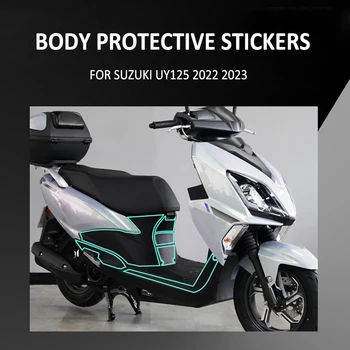 A Suzuki UY125 2022 2023 Motorkerékpár Test Anti karcálló Csúszás Gumi Szénszálas Minta Dekoratív Védő Matrica