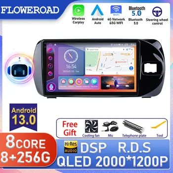 Android Auto Toyota Vitz 3 XP130 2014 - 2019-es Autó Multimédia-Lejátszó, Rádió, Videó Navigációs GPS, Érintőképernyős Autoradio Audió TV