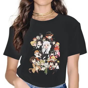 Aranyos Női Ruházat Bungou Kóbor Kutyák Wan Anime Grafikai Női Tshirts Vintage Grunge Laza Felsők Tee Aranyos Lányok Streetwear