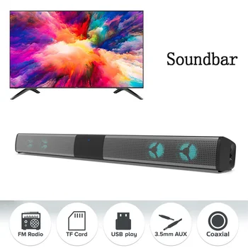 BS-28E Soundbar Hordozható Oszlop Bluetooth-kompatibilis Hangszóró-RGB Legerősebb 3D-s Zenét, bár házimozi-Os, USB-TF TV