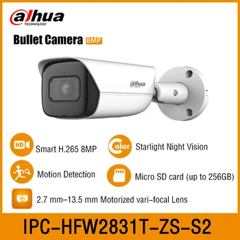 Dahua 4K IPC-HFW2831T-ZS-S2 8 MEGAPIXELES 2.7 mm–13.5 mm-es Motoros Zoom Objektív Beépített SD Kártyahely IR60M IP67 PoE Golyó Hálózati IP Kamera