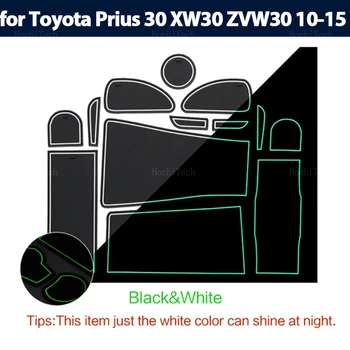 Gumi csúszásgátló Szőnyeg Ajtó Groove-Kupa pad telefon Párna Kapu Alátét Kiegészítők Toyota Prius 30 XW30 ZVW30 10'-15 Jobb Kéz