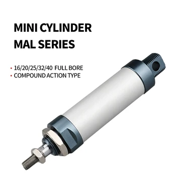 Henger Sűrített levegő a pneumatikus henger MAL sorozat Mini Unalmas 16/20/25/32/40mm stroke 25/50/75/100/200