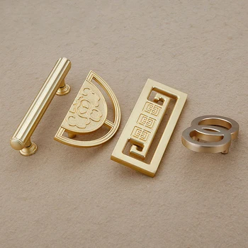 High-End Kínai Cipő Szekrény Kilincs Antik Fiókos Utánzat Réz Arany Cink Ötvözet Dekoratív Bútor Hardver Kezelni