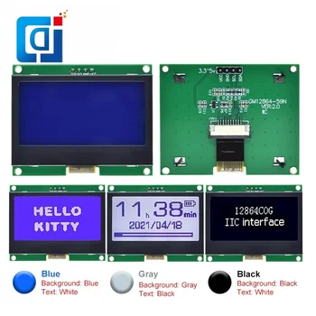 JCD 12864 IIC LCD Modul 128X64 I2C ST7567S FOGASKERÉK Grafikus Kijelző Tábla LCM Panel 128x64 Mátrix Képernyő Arduino