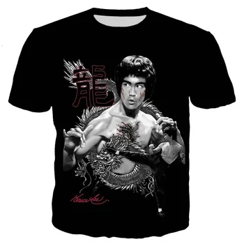 Klassz Póló Férfi Nő Bruce Lee 3D Nyomtatott póló Streetwear Maximum Fiú Póló