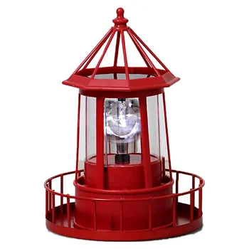 LED-es Napelemes Világítótorony 360 fokban Forgó Lámpa, Udvar, Dekoráció Vízálló Kert Tornyok Szobor Fények Egy