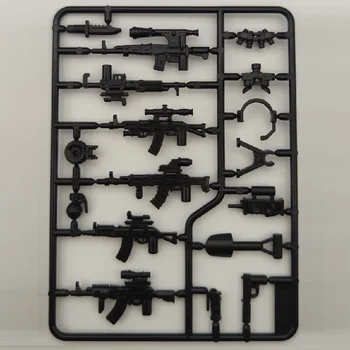 Mini Figurák Kellékek Katonai Fegyver-Fegyver Csomag Modell Katonák MOC SWAT Város Hadsereg Blokk Rendőrségi Épület Tégla Játékok