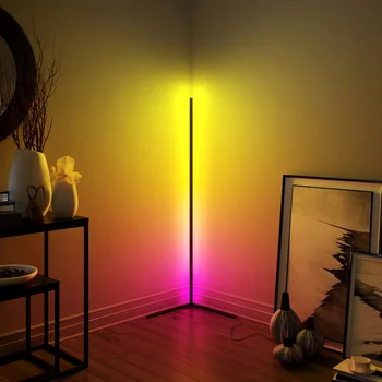 NL Minimalista sarokban led lámpa nappali lámpa állandó távirányító függőleges színváltó minimális RGB led sarokban állólámpa
