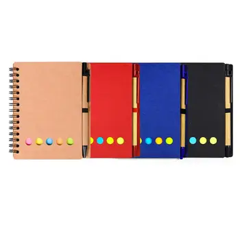 Notebook tolltartó Napló Notebook Tartós Spirál Jegyzetfüzet Állítsa Kényelmes Tekercs Tollat Ragad Megjegyzés az Office Iskola