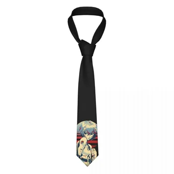 Rei Ayanami Klasszikus Nyakkendős Férfiak Vékony Poliészter, 8 cm Széles Japán Manga, Anime Nyakkendőt a Férfiak Inge Tartozékok Gravatas Ajándék