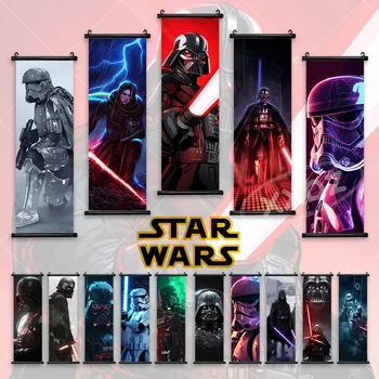 Star Wars Film Lóg Festmény Anakin Skywalker Ben Kenobi Falat Borító Rohamosztagos Lapozzunk Kép Yoda Lakberendezés Poszter