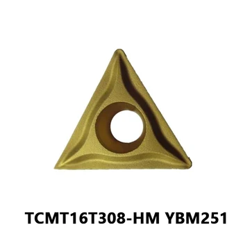 TCMT16T308-HM YBM251 TCMT 16T308 HM a Rozsdamentes Keményfém Lapkákat eszterga CNC Eszterga Maró Belső Fordult Unalmas, Bár Eszköz
