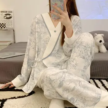 Tiszta pamut vékony kismama ruha szülés utáni szoptatós pizsama téli kismama otthoni ruhát terhesség meghatározott kismama ruhák