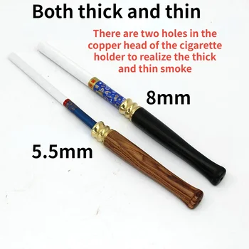 Tömör fa rózsafa szűrő cigaretta jogosultja elem cleanable szűrő pull-rod szűrő kettős felhasználású Dohány Cső Ember a Dohányzás Kütyü