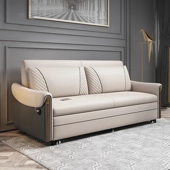 kanapé összecsukható nappali multi-function kihúzható egyszemélyes ággyal ül, alszik kis családi fény luxus