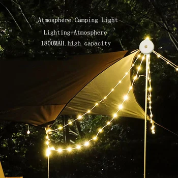 Új Kemping Lámpa Csillagos Ég Sátra Fény Hosszú távú Hangulat Fény APP Távirányító Kemping Lámpa Hordozható Kazetta Fény