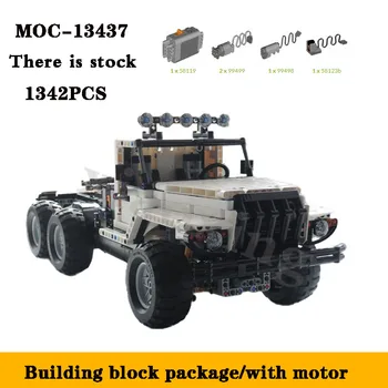 Új Teherautó Épület-Blokk, MOC-13437 Hat Kerék Teherautó 1342PCS Használjunk, Alkatrészek építőelem-Modell Felnőtt, Gyermek Játék, Ajándék